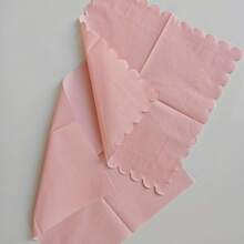 25/50/100 chiếc khăn giấy ăn cocktail 2 lớp màu hồng nhạt hình vỏ sò dùng cho tiệc cưới, tiệc chia tay thời con gái, tiệc sinh nhật, kích thước 5 x 5 inch - Hồng - Xem 3