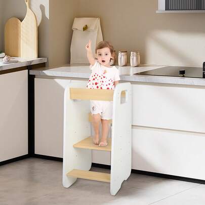 Kinder-Aussichtsturm - Lernturm für Kinder ab 1 Jahr - Höhenverstellbar - Elegant und Stabil - Kinder-Aussichtsturm, Babyturm aus Holz ab 18 Monaten - 80 * 50 * 40 cm