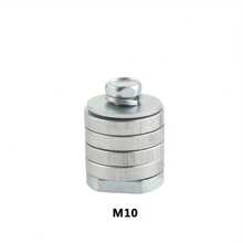 1 件式 M10/M14 钢铣床适配器，4-1/2 柄至 1/2 柄适配器，适用于手持式磨床和角磨机，金属结构，无需电力，铣削适配器 | 坚固的设计 | 耐用的金属结构 - 銀色 - 查看 2