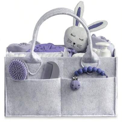 Baby Diaper Basket Organizer - Diaper-Specific Baby Storage Basket, Essentials For Newborns, Baby Room Decorations For Boys Or Girls, Best Gift Choice.