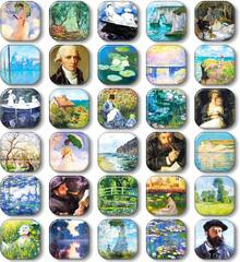 (Fast Shipping  Free Shipping) MORCART 30Pack Art Decorative Fridge Magnets Cute Refrigerator Magnets For Locker Whiteboard School Office And Kitchen (Vangogh) - Banyak - View 1