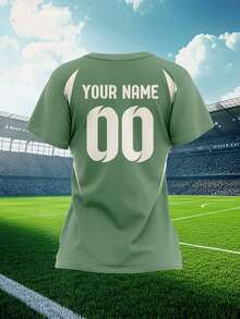 2025 Customized Sports Jersey, Summer Outdoor Sports Singlet Short Sleeve, Women's Sports Team Club Training Jersey Top With Front & Back Personalized Name & Number, Breathable Quick-Dry Casual Everyday Wear, Party Outfit