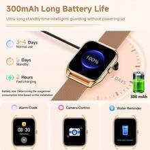 Hwagol Reloj inteligente de 1.95 pulgadas para mujeres y hombres, rastreador de fitness con llamadas Bluetooth, monitor de frecuencia cardíaca/sueño, podómetro con múltiples modos deportivos, personalización de fondo de pantalla, compatible con Android e iOS, batería de 300mAh - Multicolor - Ver 10