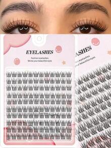 !! !120pcs C-Curl, Natural To Thick Appearance, Easy DIY Self-Adhesive Fluffy Clustered False Eyelashes Extension, Reusable Suitable For Beginnerslash Clusters,Eyelash Clusters,Individual Eyelashes,Lashes,Fake Lashes.Random Style Delivery.