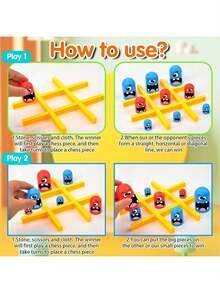 【互动式亲子益智玩具】一套益智玩具，井字棋游戏，策略棋盘游戏，亲子互动游戏，家庭游戏，圣诞节和万圣节礼物益智玩具。 - 彩色 - 查看 4