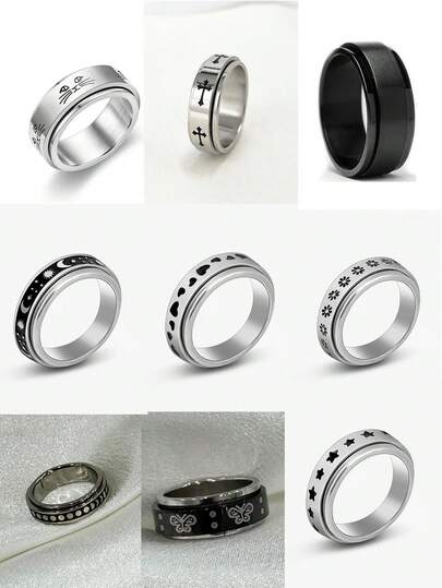 1 stuk draaibare stressverlichter voor heren, vintage gotische minimalistische stijl, geschikt voor lente, zomer, herfst, winter en zowel mannen als vrouwen