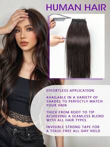 12-22 Inch Remy Human Hair Extensions, Invisible Tape-In, Ash Blonde, Full Head Ash Blonde Seamless Extensions - 30g/Pack, Stylish, No Glue Needed, Perfect For Holidays And School