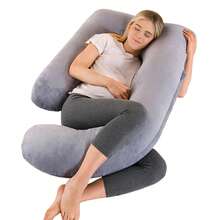 Pregnancy Pillow, J-Shaped Full Body Pillow, Nursing Pillow, Support And Pregnancy Pillow For Pregnant Women With Removable Cover - 深灰色 - 查看 2