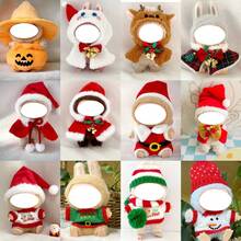 拉布依娃娃衣服圣诞节圣诞袜填充物新年服装红色和绿色元素服装和帽子节日套装，万圣节 17 厘米娃娃服装/配饰，第一代和第二代娃娃通用配饰，配饰，布娃娃服装（不含鞋子） - 彩色 - 查看 4