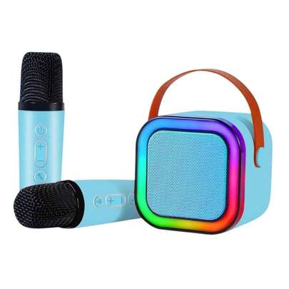K12 Caixa De Som Com Microfones Bluetooth Karaokê Brincadeiras em Família Alto-falante com microfone