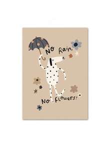 1 pieza Pintura en lienzo de arte de pared minimalista de dibujos animados de ratón, guepardo, conejo, oso o unicornio, pósteres y estampados nórdicos, decoración de pared para habitación de bebé y niños