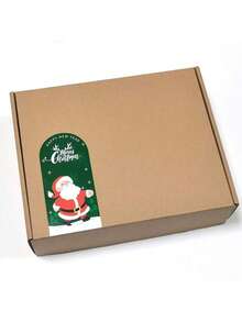 60pcs Self-Adhesive Holiday Stickers, Rectangular Christmas Stickers, Gift Box Seals, Christmas Gift Wrapping Decorations, Includes Santa Claus, Merry Christmas - For Gift Wrapping, Greeting Cards, Party Decorations - Random Mixed, No Cutting Required, Seasonal Themed, 6pcs