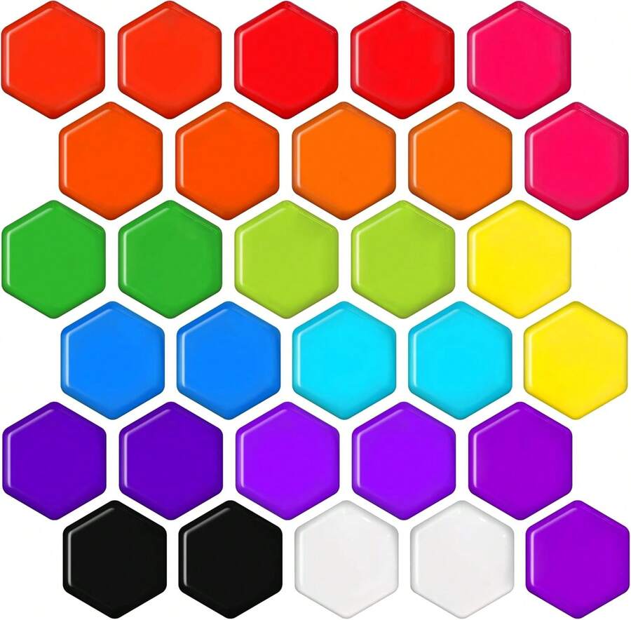 (Fast Shipping Free Shipping) MORCART 30Pack Art Decorative Fridge Magnets Cute Refrigerator Magnets For Locker Whiteboard School Office And Kitchen (Vangogh) - Segi enam warna-warni - View 1