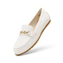 Penny Loafers For Women Casual Comfortable Slip On Flat Lightweight Arch Support Leisure Work Shoes Comfort Walking Driving Dress Shoes - trắng - Xem 9