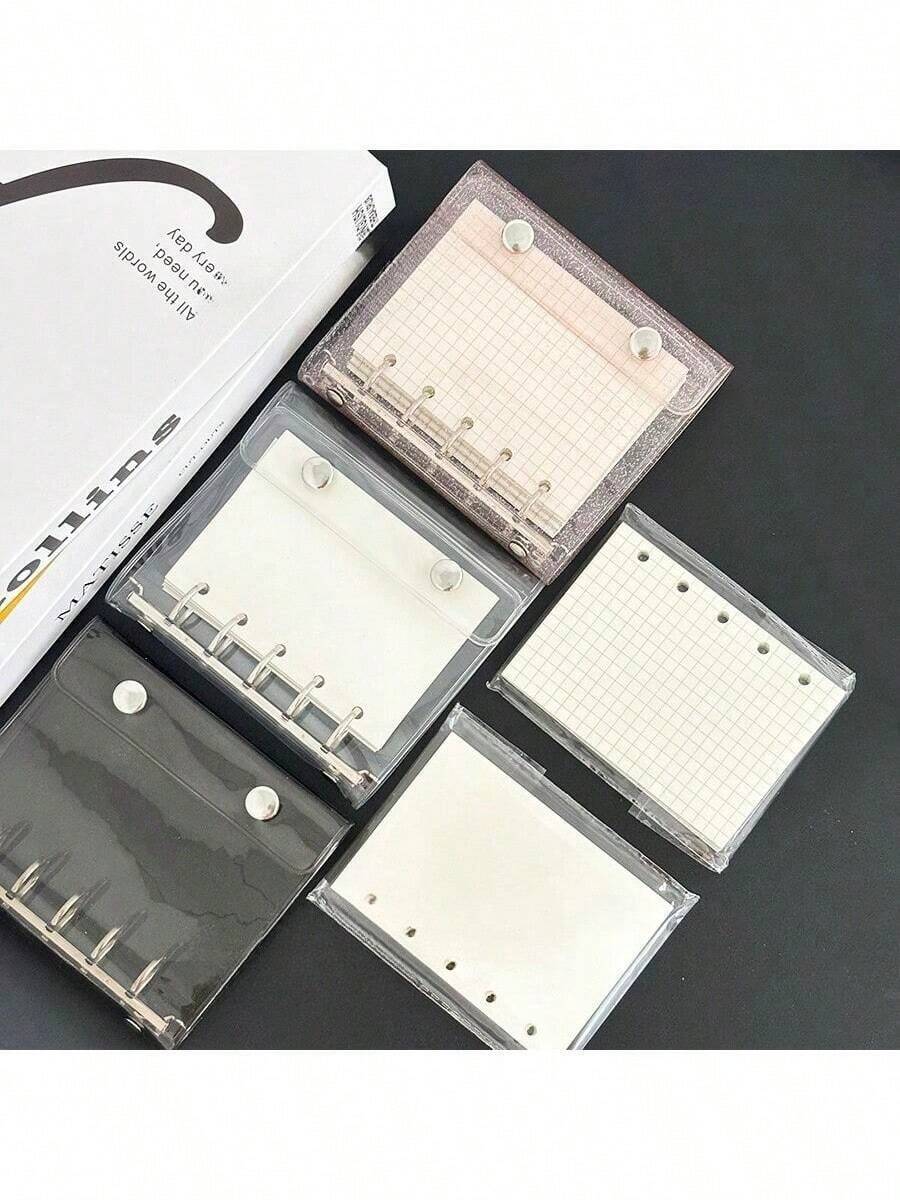 Neuer M5 Dual-Ring-Ordner, M5 Loseblatt-Notizbuch-Hülle mit 5 Ringen, transparente, einfache Loseblatt-Ordner-Ringe, abnehmbare, kratzfeste, weiche Hülle, ohne M5 Loseblatt-Notizbuch-Hülle-Ordner