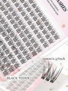 !! !120pcs C-Curl, Natural To Thick Appearance, Easy DIY Self-Adhesive Fluffy Clustered False Eyelashes Extension, Reusable Suitable For Beginnerslash Clusters,Eyelash Clusters,Individual Eyelashes,Lashes,Fake Lashes.Random Style Delivery.