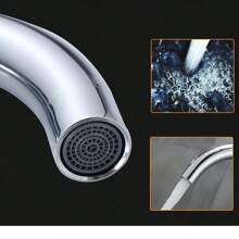 360° Swivel Stainless Steel Kitchen Faucet - With Water Supply Hose, Bathroom And Toilet Cold And Hot Water Faucet, Splash-Proof, Soft Bubble Outlet - Multicolor - View 3