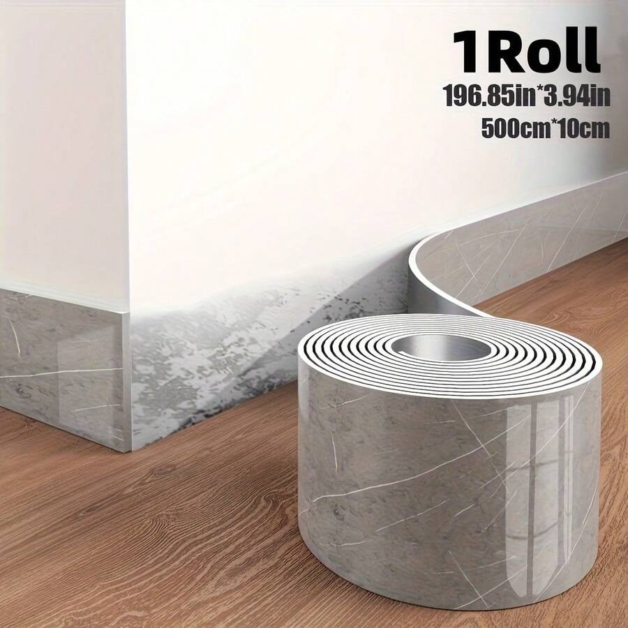 1 Rolls, 1 Roll = 196.85 Inch Long X 10 Centimeters Wide, Thickened Marble Self-Adhesive Wallpaper, DIY Removable, Suitable For TV Background Walls, Door Frames, Photo Frames, Decorative Stickers, Living Room Corners, Ceiling Corners, Kitchen Corners