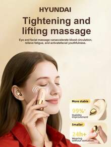 HYUNDAI S13 New Bluetooth Earphones With Beauty Vibration Massage Function, Adjustable Skin-Friendly Material, Semi-In-Ear, Long Battery Life, High-Quality Audio For Music, Gaming, Calls, Wireless Earbuds Compatible With Smartphones & Computers, Gift For Women - Multicolor - View 2