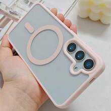 Transparent TPU Magnetic Phone Case, Suitable For Galaxy S25 S24 S23 S22 Ultra Plus FE A15 A35 A55 A16 A36 A56 5G, Waterproof, Shockproof, Anti-Fall, Anti-Scratch - Black - View 3