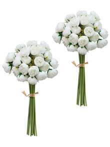 27个花头/9枝/束,仿真山茶花,一枝三花,假花真焦边玫瑰牡丹茶花婚庆拍摄道具家居小花束装饰摆件,婚庆拍摄道具,家居小花束装饰摆件,家居客厅餐桌摆件,DIY插花求婚装饰家居餐厅客厅装饰