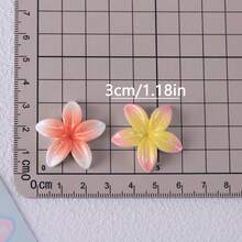 2个/6个热带鸡蛋花冰箱贴，带收纳袋 - 3D夏威夷鸡蛋花树脂艺术品，5片花瓣，强力磁性冰箱贴，适合海滨别墅厨房和度假风格装饰 - 彩色 - 查看 2