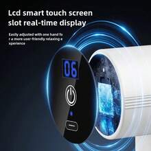 OBOVAY 1支迷你便携式按摩枪，带LED多档可调速度筋膜枪，手持式身体背部肌肉按摩器，超长续航筋膜棒振动按摩器，800mAh