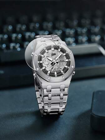 POMAR 1 pieza Reloj de hombre de alta calidad y lujo, reloj multifuncional deportivo y resistente al agua para hombre