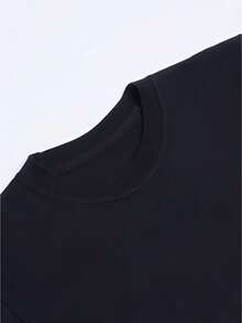 Boys' White  Pattern T-Shirt - Soft Street Style Short Sleeved Shirt With Eye-Catching  Letters And Portrait Prints, Machine Washable Round Neck Casual Summer Top, Suitable For Urban Fashion, Gym, Party And Daily Wear - Youth Style Clothing, Sports Equipment, Party Clothing,  Design, Elastic Fabric, Breathable Material, Printed Shirt, Young People, Fashion Enthusiasts - màu đen - Xem 3