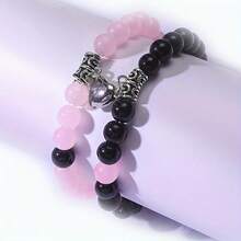 2Pcs Heart-To-Heart Attraction Couple Bracelet Female, Niche Design Sense Ins Magnet  Bracelet Set Cross-Border Jewelry - 2pcs - 查看 5