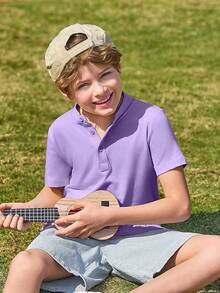 Halloween Kids Costumes Boys Short Sleeve Henley Shirt Casual Button Front Summer-Shirts Tops Tees-14 Years