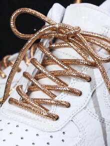 1 Cặp dây giày kim loại phản quang nhiều màu 4MM, dây giày sáng bóng, phù hợp cho giày thể thao, giày thường, giày vải, v.v. - Nhiều màu - Xem 11