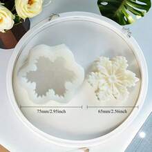 Christmas Snowflake Scented Candle Silicone Mold DIY, Christmas Resin Casting Mold, Large Snowflake Mold For Home Decor - White - View 3