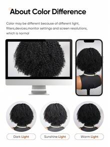 jessie's wig 杰西假发 无胶预剪蕾丝假发 即戴即用 蓬松卷曲 4x4 预剪蕾丝假发 短波波头 100%真人发假发 - SNatural - 查看 9