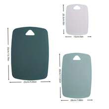 3pcs Cutting Board Set, 3 Color Chopping Boards, Meat & Vegetable Separation, Home Kitchen Fruit & Vegetable Prep Plastic Cutting Boards, Kitchen Supplies