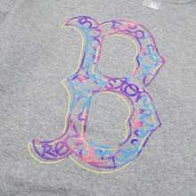 MLB Sudadera unisex, sudadera básica oversize con logo grande y colorido, prenda informal, cómoda y sencilla, estilo deportivo 3AMTB0651-43MGS - Gris lino - Ver 8