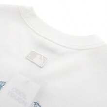 Camiseta oversize de lujo con monograma tipo denim, camiseta casual unisex suave para deportes y transporte