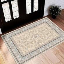 This Oversized Modern Minimalist Style Orange-Gray Feather Down Plush Rug, The Premium Version Uses High-Density Thicker Fabric, Decorated With Personalized Geometric Pattern Design, This Luxurious Rug Can Perfectly Match Various Home Decor Styles. - Style 2 - View 3