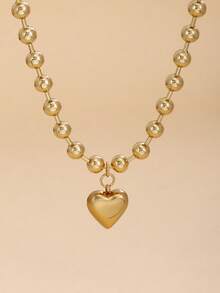 ZIRUISP 1件朋克风钛钢银珠十字架吊坠项链，适合女性日常佩戴，基督教信仰饰品，洗礼礼物 - 銀色 - 查看 9