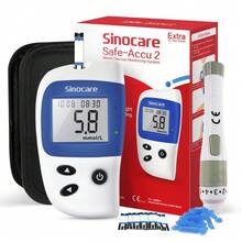 Sinocare Accu2 Blood Glucose Monitor Fullset In Mmol/L With 100 Test Strips - KIT With 100 Strips - View 1