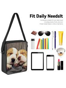 1 Set de Mochila Combo, Mochila con Cremallera de Poliéster Durable, Set de Mochila con Elemento Animal, Oficina, Papelería, Estuche para Lápices y Pinceles, Conveniente para Viajes al Aire Libre, Picnic, Mochila Multifuncional Bandolera, Regalo de Fiesta de Vacaciones