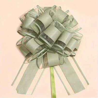 5 件大号礼品蝴蝶结，白色礼品蝴蝶结，6 英寸，用于包装礼品婚礼丝带蝴蝶结盒或鲜花装饰，婚礼、圣诞节、万圣节、感恩节、生日派对、情人节礼品包装