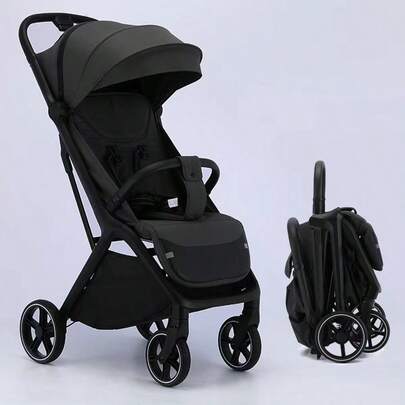 Leichter Baby-Kinderwagen, faltbarer Kinderwagen, verbreiterter Sonnenschirm mit Reißverschluss, verstellbare Rückenlehne, einfach zu tragen, geeignet für Reisen