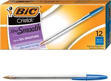 BIC Cristal Xtra Smooth Ballpoint Pen, Medium Point (1.0mm), Blue, 10-Count - 黑色 - 查看 9