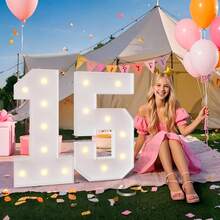 3 英尺字幕数字、发光数字、气球马赛克数字、数字 1 气球框架、字幕发光字母、0123456789 岁生日装饰、第一个派对周年纪念装饰、生日装饰、圣诞装饰
