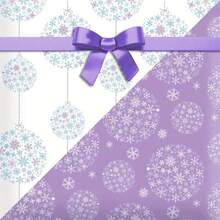 12pcs High Quality Snowflake Theme Gift Wrapping Paper - Premium Christmas & Holiday Wrapping Paper, Suitable For Birthdays And Parties, Reindeer Decor, No Accessories Included Christmas Christmas Decorations Christmas Pajamas Christmas Gifts Christmas Decor - Multicolor - View 6