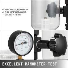 400Bar/6000PSI Fuel Injector Tester - Dual Scale Gauge For Adjusting & Testing Injector Nozzle Pressure & Pop Pressure - 19X11X7inch - View 4