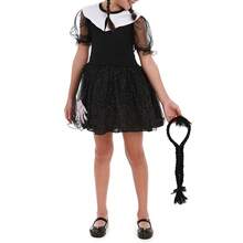 Vestido Infantil Vavazinha Vandinha Preto Com Glitter