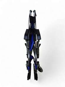 SILLA DE RUEDAS DE TRASLADO PLEGABLE CON RUEDAS DELANTERAS 360 CON FRENO DOBLE - azul real - Ver 6