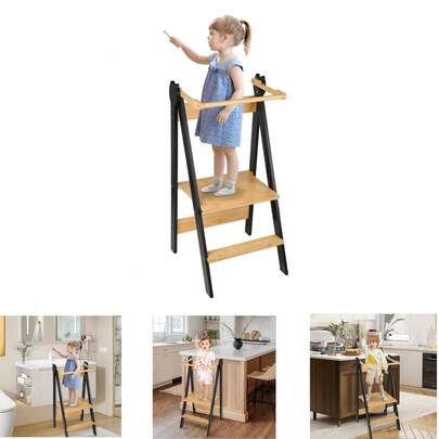 Lernturm - Montessori Lernturm - Lernturm ab 1 Jahr, Tritthocker - Kindertreppe - 88*45*45cm
